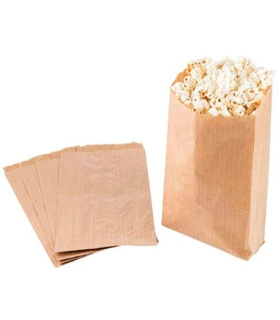 Tradineur - Pack de 40 bolsas de papel kraft para alimentos, biodegradables, compostables, reutilizables, aptas para uso alimentario, 8 x 15 cm