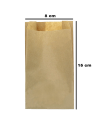 Tradineur - Pack de 40 bolsas de papel kraft para alimentos, biodegradables, compostables, reutilizables, aptas para uso alimentario, 8 x 15 cm