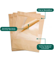 Tradineur - Pack de 8 bolsas de papel kraft para conservar alimentos, reutilizables, cierre hermético y ventana, aptas para uso alimentario, 23 x 33 x 5 cm