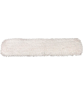 Tradineur - Recambio para mopa profesional, poliéster, repuesto para fregona de microfibra, limpieza de suelos, baldosas, baño, hogar (Blanco, 75 cm)