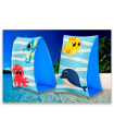 Tradineur - Manguitos infantiles de animalitos, piscina, vinilo resistente. Para niños de 3 - 6 años. 25 x 15 cm