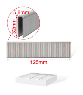 Tradineur - Pack 1000 Grapas para grapadoras neumáticas - Fabricado en hierro - Grapas de 5,8 x 32 mm