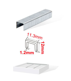 Tradineur - Pack 800 Grapas para grapadoras industriales - Fabricado en hierro - Grapas de 1,2 x 12 x 11,3 mm