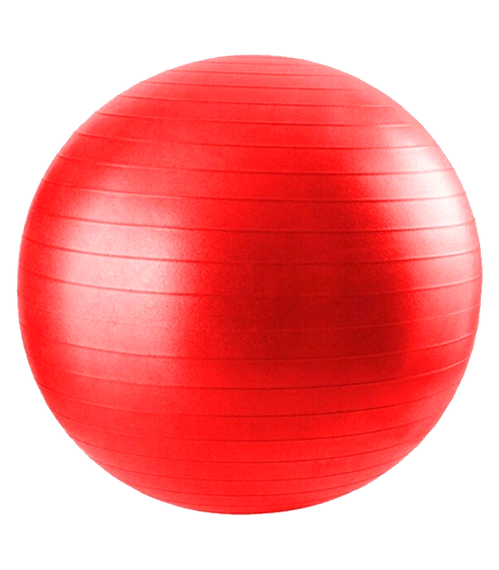 Tradineur - Pelota de pilates a rayas - Fabricada en PVC - Ideal para Fitness y ejercicio - Ø 55 cm - Color Aleatorio