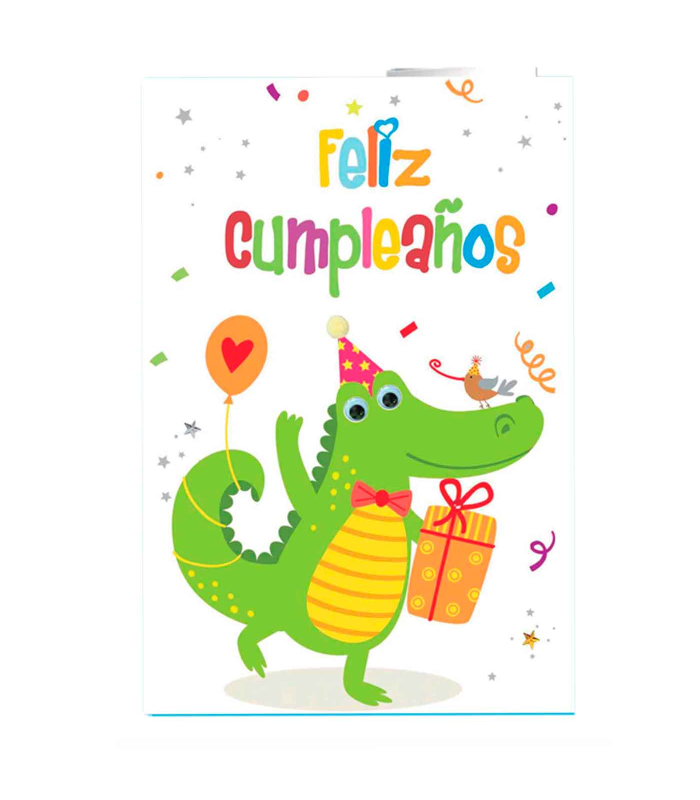 Postal de "Feliz cumpleaños" para regalar a tus seres querido en cumpleaños u otras celebraciones. 20 x 14 x 0,2 cm