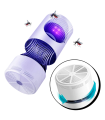 Tradineur - Lámpara antimosquitos 5 W, cable usb, luz portátil atrapa insectos, trampa para moscas, polillas, hogar, jardín, 21,4 x 12,2 cm, color aleatorio