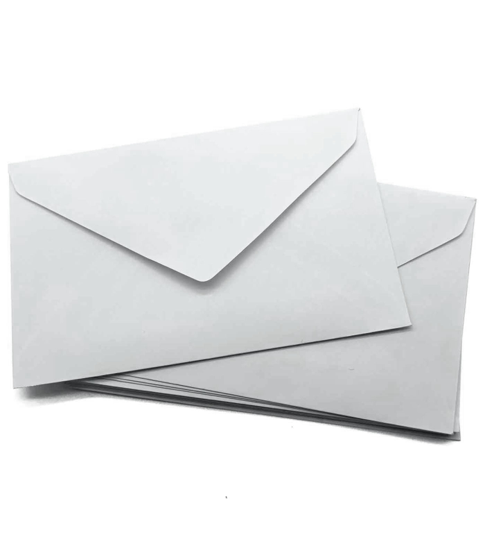 Tradineur - Pack de 15 sobres de papel, solapa triangular, biodegradables, reciclables, enviar invitaciones, boda, cumpleaños, tarjetas Navidad (Blanco - 9,8 x 14,8 cm)