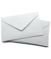 Tradineur - Pack de 15 sobres de papel, solapa triangular, biodegradables, reciclables, enviar invitaciones, boda, cumpleaños, tarjetas Navidad (Blanco - 9,8 x 14,8 cm)