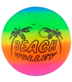 Tradineur - Balón de Volley playa con colores neón - Fabricado en PVC - Ideal para jugar en la playa, aire libre o en el hogar - Ø 21 cm