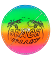 Tradineur - Balón de Volley playa con colores neón - Fabricado en PVC - Ideal para jugar en la playa, aire libre o en el hogar - Ø 21 cm